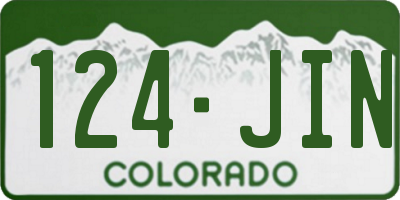 CO license plate 124JIN