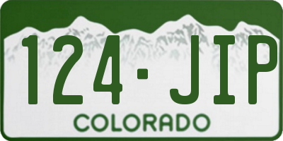 CO license plate 124JIP