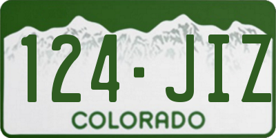 CO license plate 124JIZ