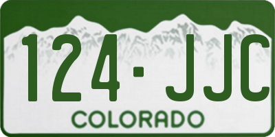 CO license plate 124JJC