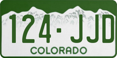 CO license plate 124JJD