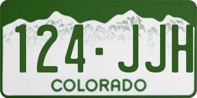 CO license plate 124JJH