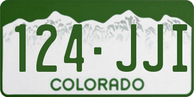 CO license plate 124JJI