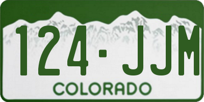 CO license plate 124JJM