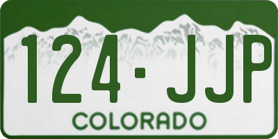 CO license plate 124JJP