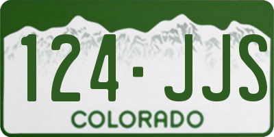 CO license plate 124JJS