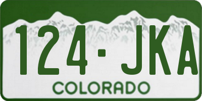 CO license plate 124JKA