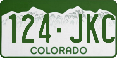 CO license plate 124JKC