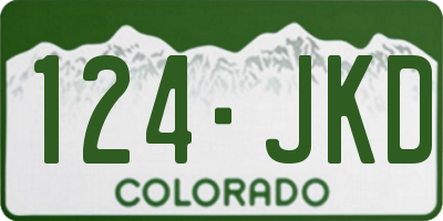 CO license plate 124JKD