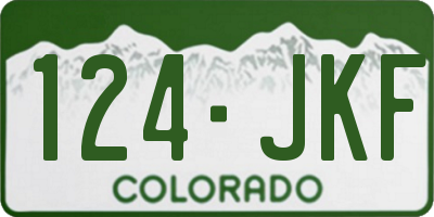 CO license plate 124JKF