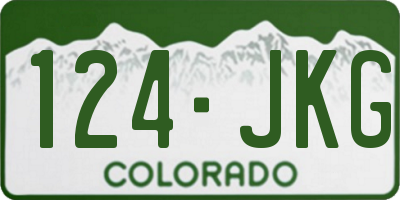 CO license plate 124JKG