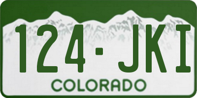 CO license plate 124JKI