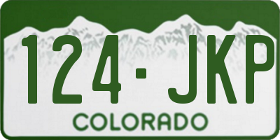 CO license plate 124JKP