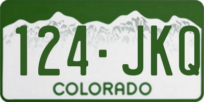 CO license plate 124JKQ