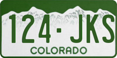 CO license plate 124JKS