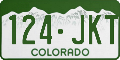 CO license plate 124JKT