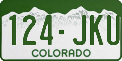 CO license plate 124JKU