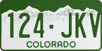 CO license plate 124JKV