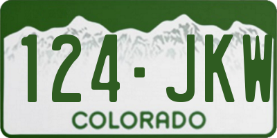CO license plate 124JKW
