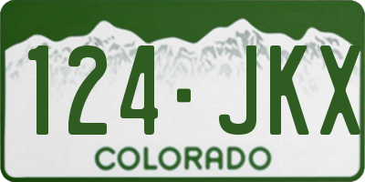 CO license plate 124JKX