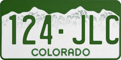 CO license plate 124JLC