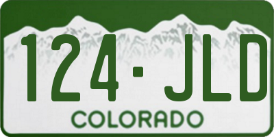 CO license plate 124JLD