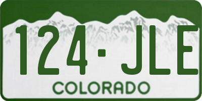 CO license plate 124JLE