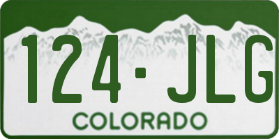 CO license plate 124JLG
