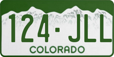 CO license plate 124JLL