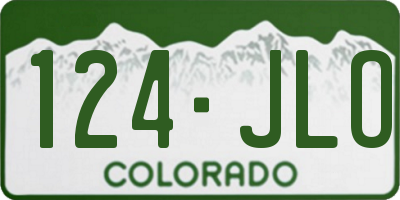 CO license plate 124JLO