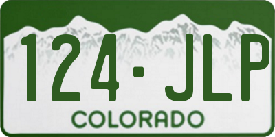CO license plate 124JLP