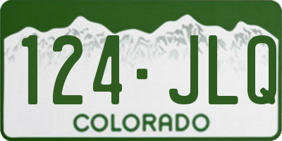 CO license plate 124JLQ