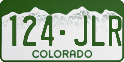 CO license plate 124JLR