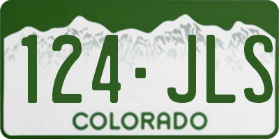 CO license plate 124JLS