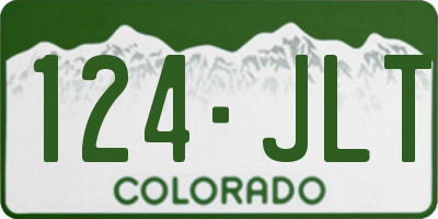 CO license plate 124JLT