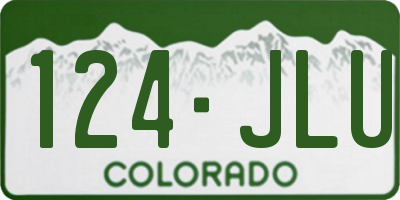 CO license plate 124JLU