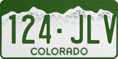 CO license plate 124JLV