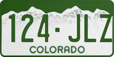CO license plate 124JLZ