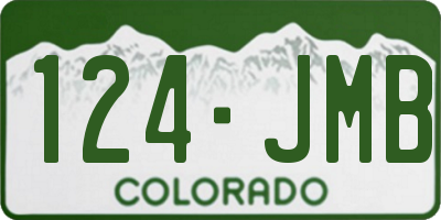 CO license plate 124JMB
