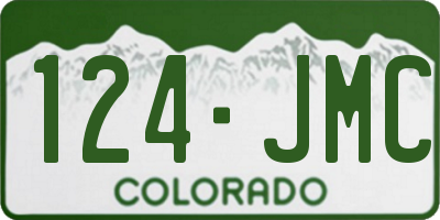 CO license plate 124JMC
