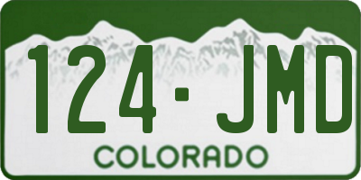 CO license plate 124JMD
