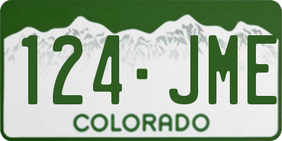 CO license plate 124JME