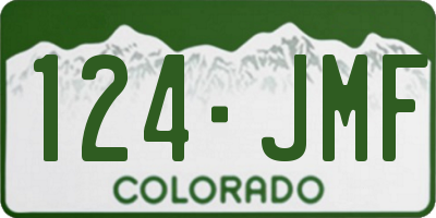 CO license plate 124JMF