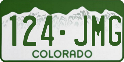 CO license plate 124JMG