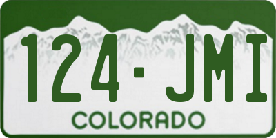 CO license plate 124JMI