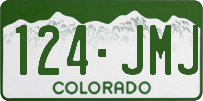 CO license plate 124JMJ