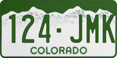 CO license plate 124JMK