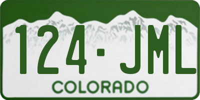 CO license plate 124JML