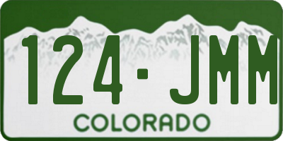 CO license plate 124JMM