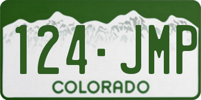 CO license plate 124JMP